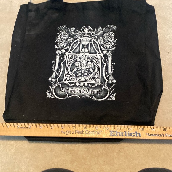 NWOT The Satanic Temple Canvas Tote Bag - Picture 2 of 3